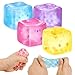 Siwarm Fidget Toy Stress Cube 4 Pack Sensory Squeeze Toys Slow Rising Squishy Cube Filled with Thick Substance and Snowflakes Crafts Anxiety Stress Relief Calming Tool for Adults and Kids - Image 2
