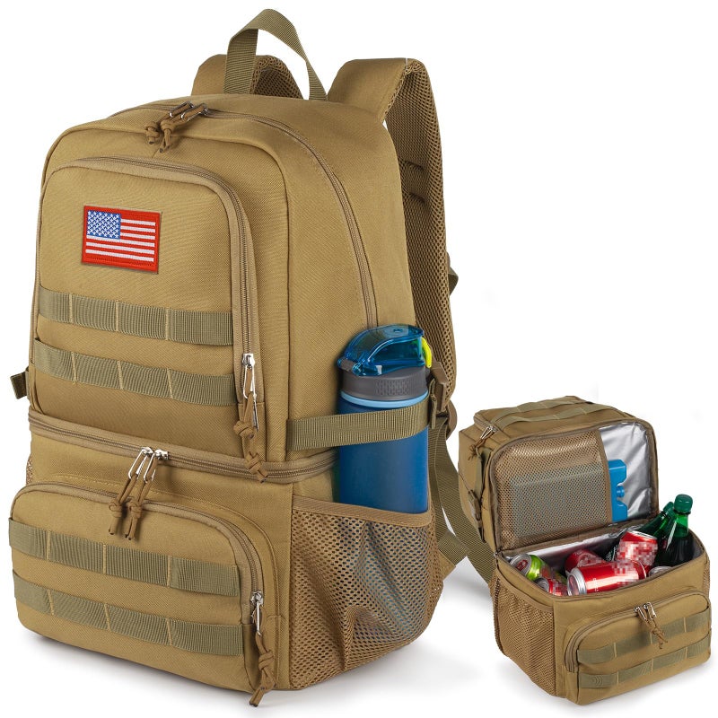 ATRIPACK Tactical Double Deck Cooler Backpack for Men,Large Lunch Backpack with 2 Compartment,Soft Coolers Bag Water-Resistant Leak Proof Coolers Bag Beach Picnic - Image 1