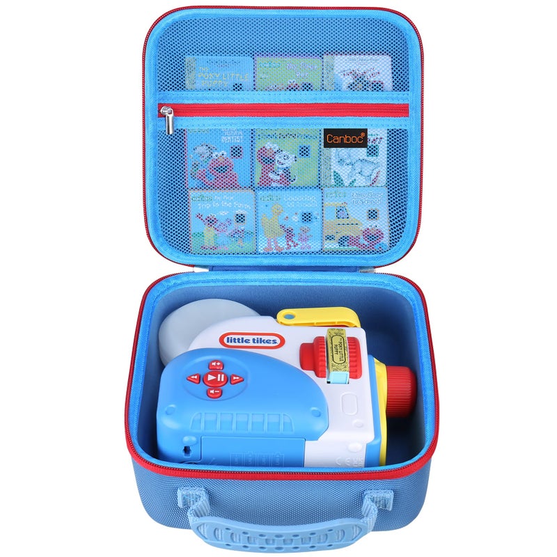Canboc Carrying Case for Little Tikes Story Dream Machine Books Starter Set Kids Toys Storage Box for Little Tikes for Storybook Audio Play Character Blue Case Only - Image 2