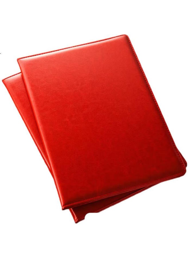 Dsb (Dishibi) Leather Speech Folder A4, Contract Cover, Speech Folder Board, Red File Folder, Speech Book, Host Poetry Reading Book [2 Inner Pages] 50862 - Image 1