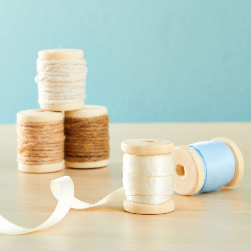 Bright Creations Empty Wooden Spools - 50 Pack, 0.75 x 1 in, 0.6 cm Opening - Thread Spools for Crafting & DIY Projects - Image 3