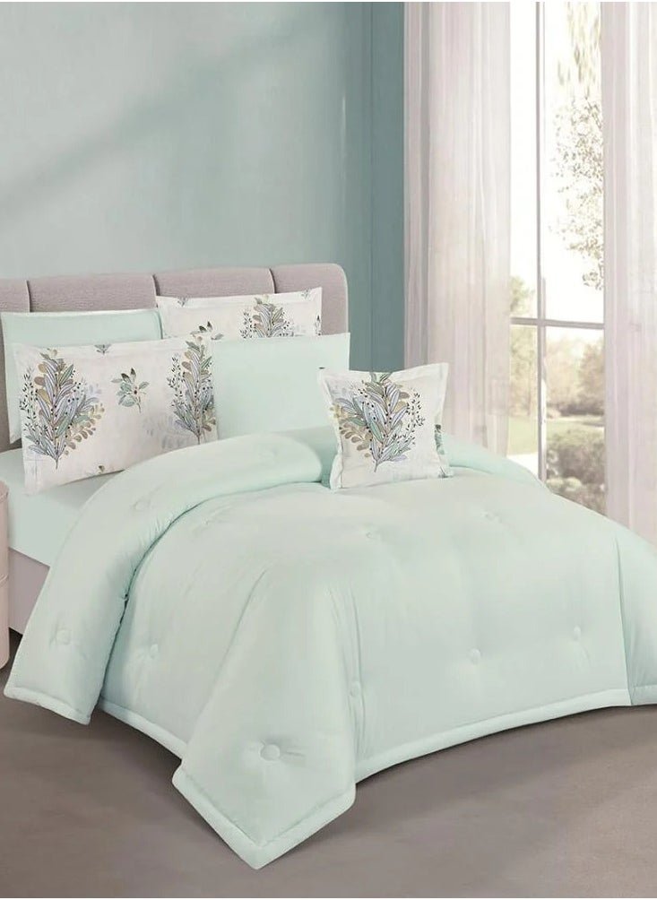 Cloudy 7-Piece Summer Bedding Set - Double - White - Light Turquze - pzsku/Z0F420DE5683732C74A83Z/45/_/1730111567/1f370bf5-c611-4024-aab4-46572c3346e4