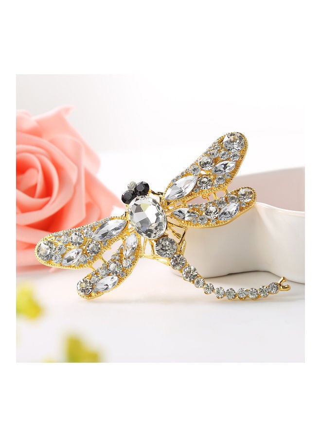 NIBEMINENT Women's Fashion Dragonfly Crystal Brooch Lovely Rhinestone Scarf Pin Jewelry  - Image 3