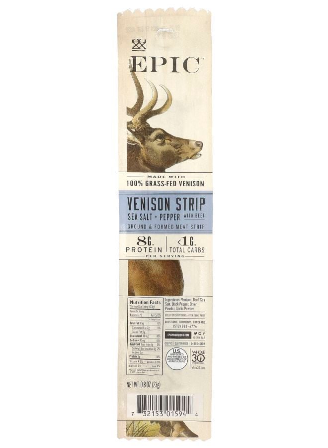 Epic Venison Strip with Beef Sea Salt + Pepper  0.8 oz (23 g)