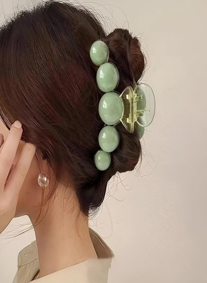 Pactiv 3pcs Matt Imitation Pearl Hair Claw Clip, Plastic, Solid Color, Oblong Shape, Large Size, Single Piece, for Women and Girls 14+ - Image 5