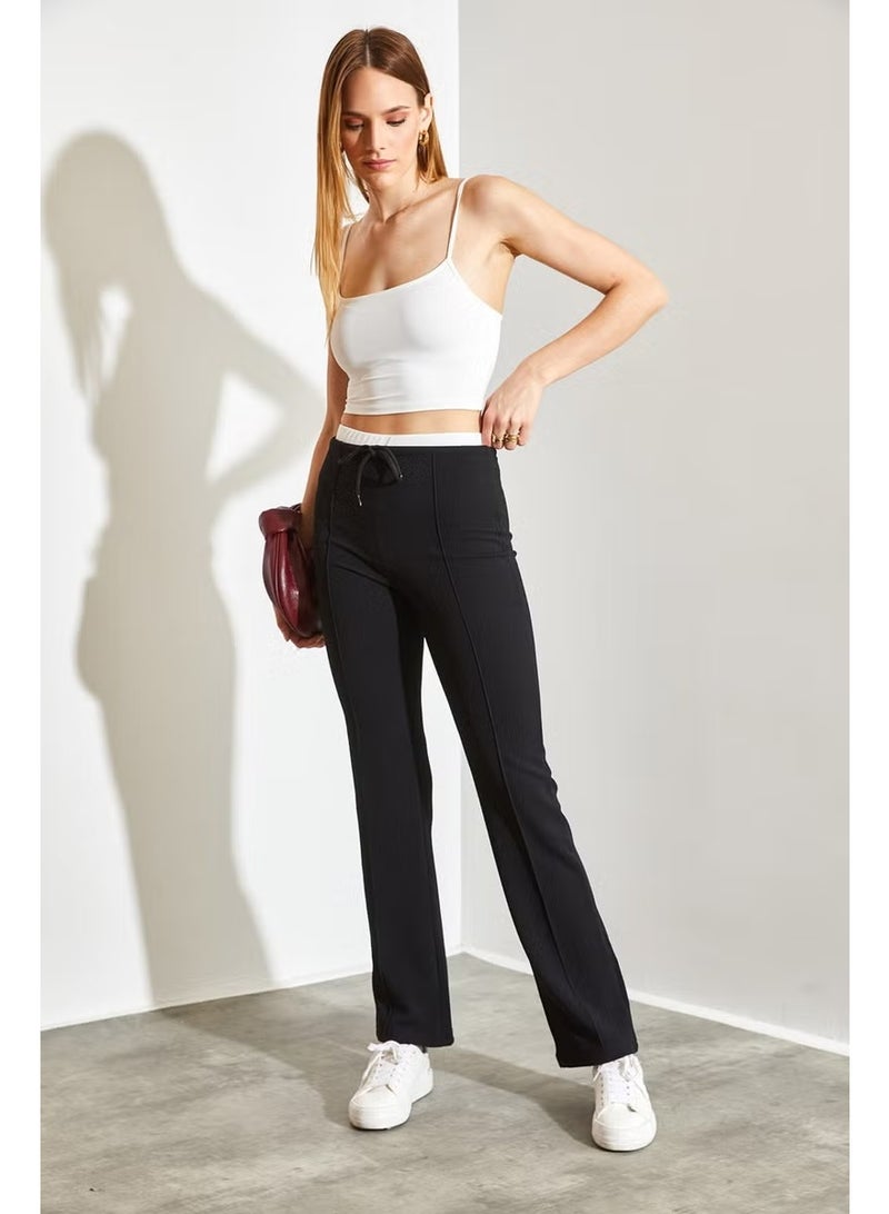 Shade Scuba Fabric Pleated Waist Detailed Trousers - Image 2
