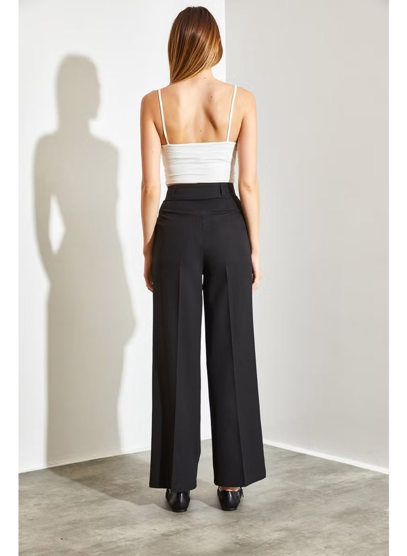 Shade Scuba Fabric Pleated Waist Detailed Trousers - Image 4