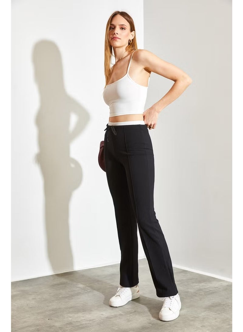 Shade Scuba Fabric Pleated Waist Detailed Trousers - Image 3