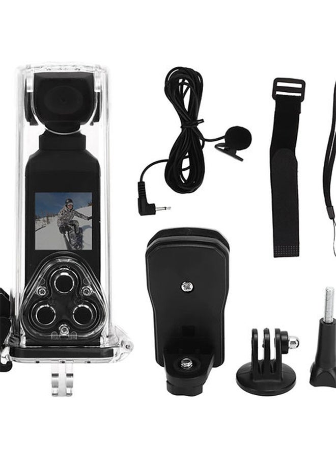 Generic 4K HD Camera, 270° Rotatable Large Wide Angle, Included 128G Card, 30m/98ft Underwater Camera with & Mic for Outdoor Riding Diving Shooting Vlog , 1000mAh Rechargeable - Image 3