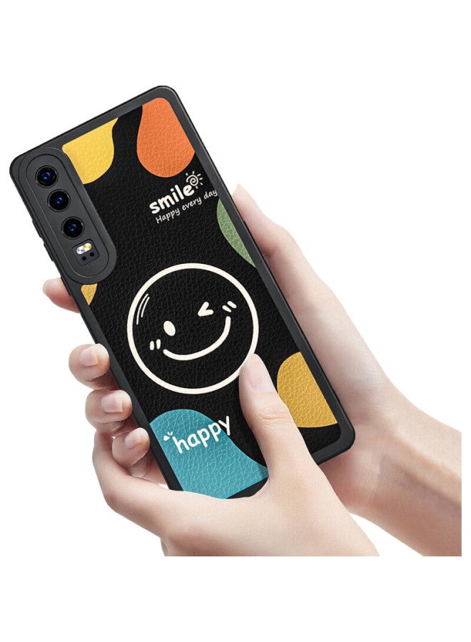 Hotfire Huawei P30 Phone Case, Huawei P30 Protective Cover, Shockproof Smiley Lamb Skin Frosted Upgraded Lens Full Protection Silicone Case For Men And Women, Unique - Antique White - Image 1