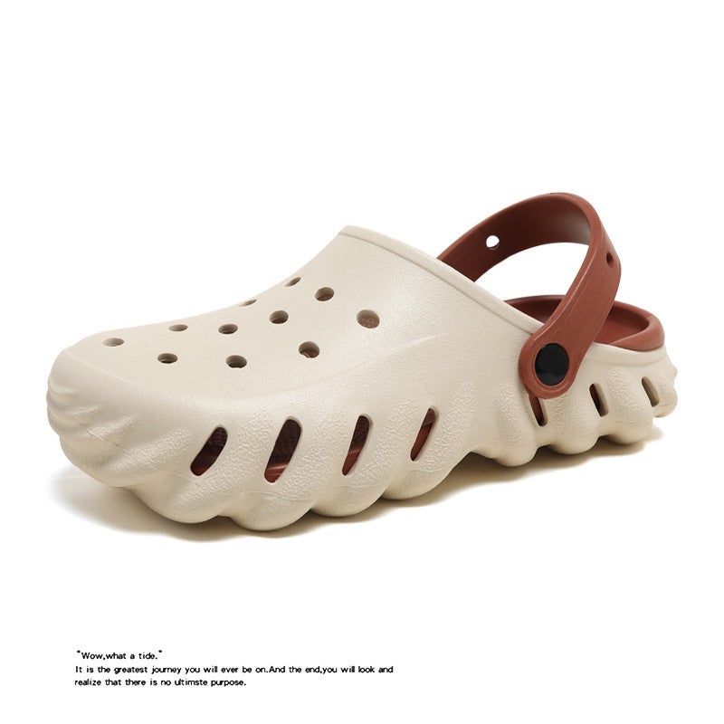 Summer Couple'S Shoes With A Sense Of Stomp And Shoes Eva Hole Shoes Personalized Outwear Women'S Sandals And Slippers Casual Fashion Beach Shoes For Men - Image 2