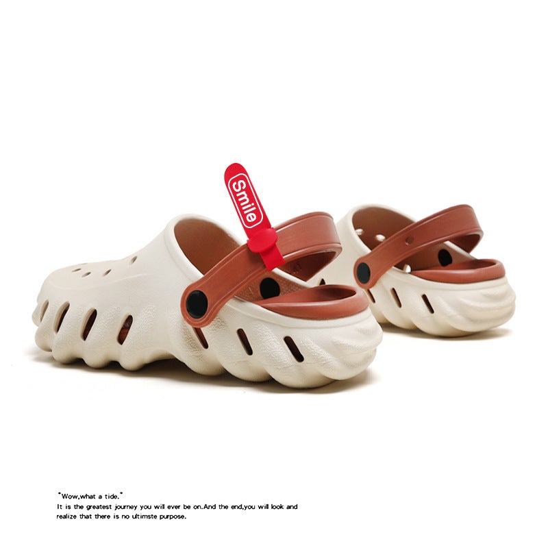 Summer Couple'S Shoes With A Sense Of Stomp And Shoes Eva Hole Shoes Personalized Outwear Women'S Sandals And Slippers Casual Fashion Beach Shoes For Men - Image 4