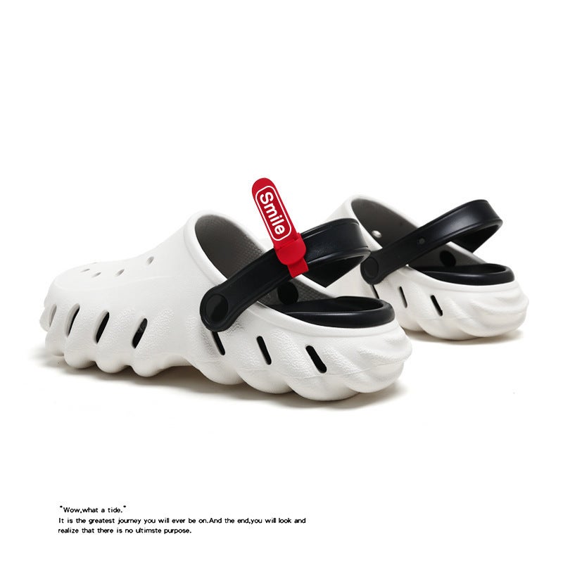 Summer Couple'S Shoes With A Sense Of Stomp And Shoes Eva Hole Shoes Personalized Outwear Women'S Sandals And Slippers Casual Fashion Beach Shoes For Men - Image 5