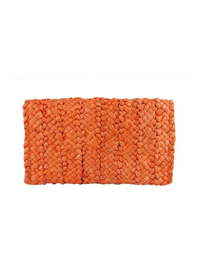 LUI SUI Women Straw Clutch Purse Handbag Straw Shoulder Bag Summer Beach Bag Woven Bag Envelope Purse Wallet  - Image 2
