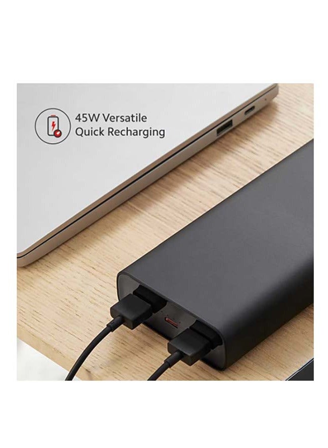 Xiaomi 20000 mAh High-Speed Charging Technology 50W Powerbank External Battery Pack USB-C , USB-A Ports Black - Image 3