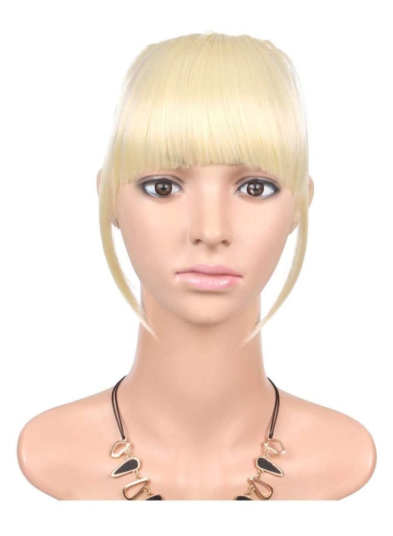 إستيل 15 سنتيمتر شعر مستقيم الانفجارات هامش كليب في وصلات شعر قطعة واحدة كاذبة قصيرة الانفجارات شقة للبنات شقراء التبييض 613 - Image 2