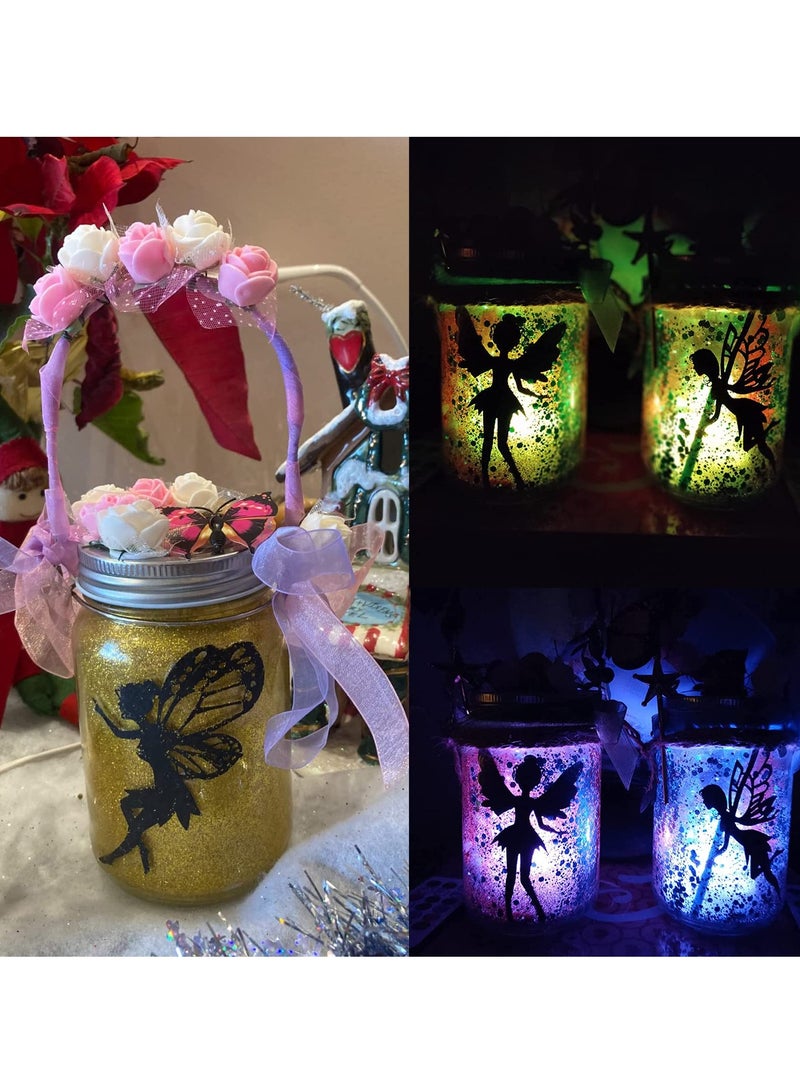 KASTWAVE Fairy Lantern Craft Kit for Kids, 13 Colors DIY Mason Jar Night Light with Remote, DIY Garden Decor Art Project, Creative Activities for Birthday Party and School - Image 4