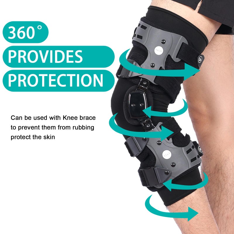 DOUKOM Knee Brace Undersleeve for Men & Women, Leg Undersleeve for Knee Brace Closed Patella Protects Skin from Abrasions and Irritations (M) - Image 2