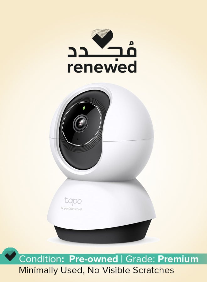 tapo Renewed - TC74 3K 5MP Pan/Tilt AI Home Security Wi-Fi Camera with Night Vision and Two-Way Audio - Image 1