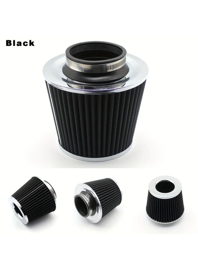 Red 3 Inch 76MM High Flow Universal Air Filter For Racing Engine Cold Intake - Image 3