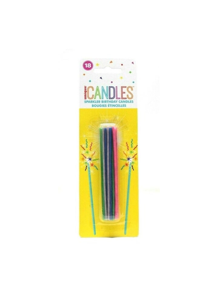 Unique Sparkler Birthday Candles 4 Inch 18 pcs