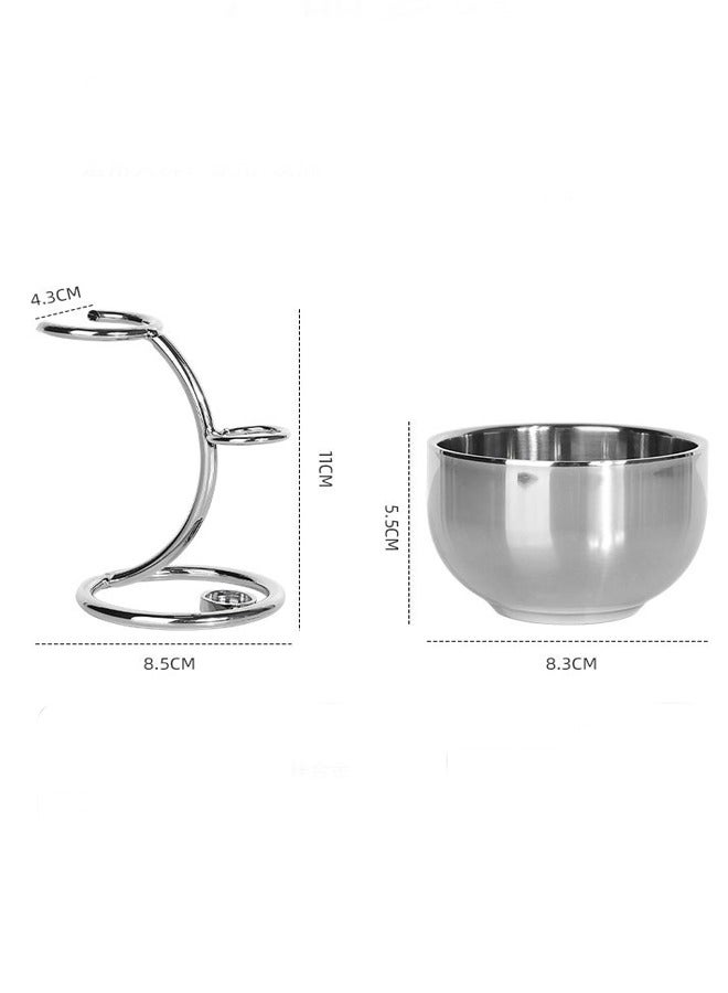 عام مجموعة رشاقة رجالية فينطية تتضمن حلاقة رشاقة من الفولاذ المقاوم للصدأ ووعاء صابون تنظيف وخشب فرشاة تنظيف. تتيح لك هذه المجموعة الحفاظ على رشاقك مرتبًا في أي وقت وفي أي مكان. - Image 3