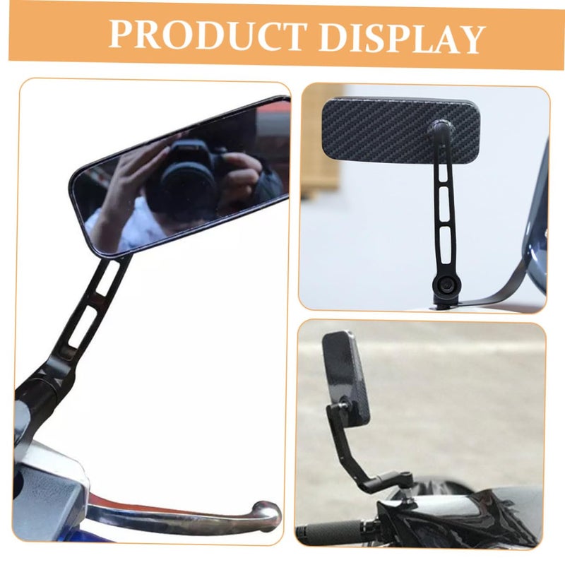 Square Motorcycle Rearview Mirrors Anti Glare Handlebar Side Mirrors Reptile Pattern Modified Scooter Accessories - Image 5