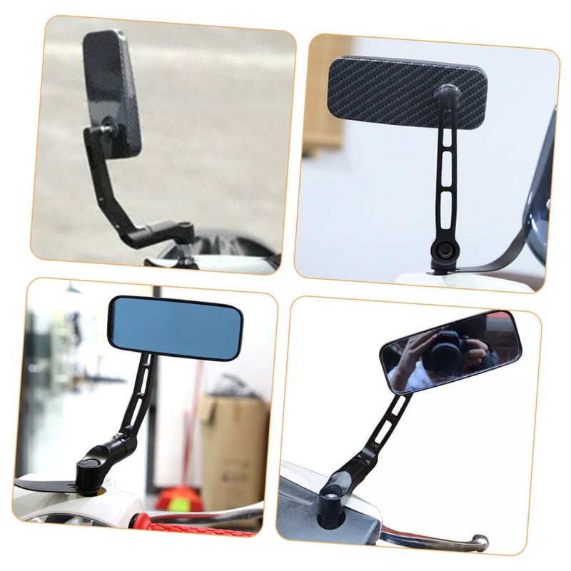 Square Motorcycle Rearview Mirrors Anti Glare Handlebar Side Mirrors Reptile Pattern Modified Scooter Accessories - Image 4