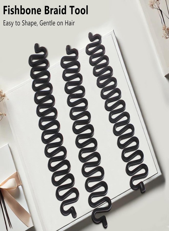 Jaasuee 5 Pcs Hair Braiding Tool with Hook, Magic Twist Roller Bun Maker, DIY Hair Styling Accessories for Creating Elegant Hairstyles, Suitable for All Hair Types (Black) - Image 2