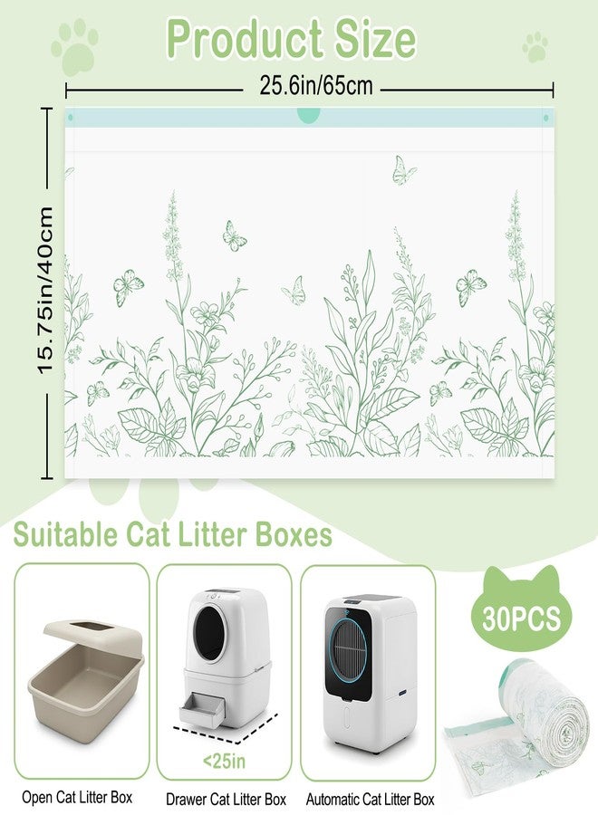 Glittme Cat Litter Box Liners 26"x16" - Heavy Duty Waste Drawer Bags for Automatic Self-Cleaning Litter Boxes - Leak-Proof, Tear-Resistant Refills for Small Trays (30 Counts) - Image 5