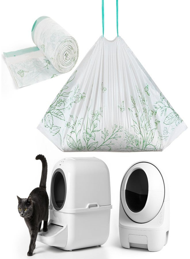 Glittme Cat Litter Box Liners 26"x16" - Heavy Duty Waste Drawer Bags for Automatic Self-Cleaning Litter Boxes - Leak-Proof, Tear-Resistant Refills for Small Trays (30 Counts) - Image 1