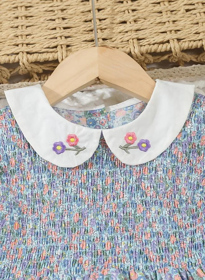 Take Two Take Two Girls Blue Floral A-Line Dress