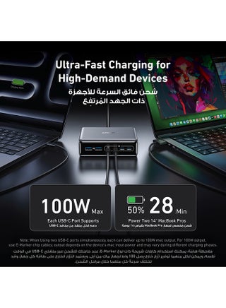 Anker Prime Charger, 200W 6-Port GaN Charging Station, Fast Charging USB C Charger, Compatible with iPhone 17/16 Series, MacBook Pro/Air, iPad Pro, Dell XPS, Samsung S25/S24, Huawei, Xiaomi, Vivo - view 3