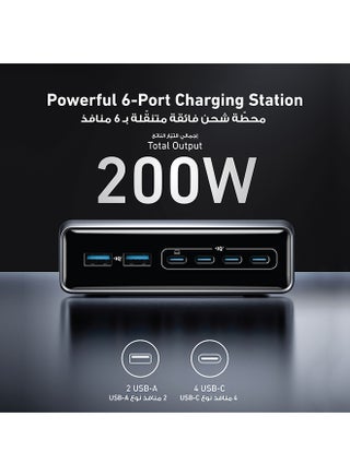 Anker Prime Charger, 200W 6-Port GaN Charging Station, Fast Charging USB C Charger, Compatible with iPhone 17/16 Series, MacBook Pro/Air, iPad Pro, Dell XPS, Samsung S25/S24, Huawei, Xiaomi, Vivo - view 2