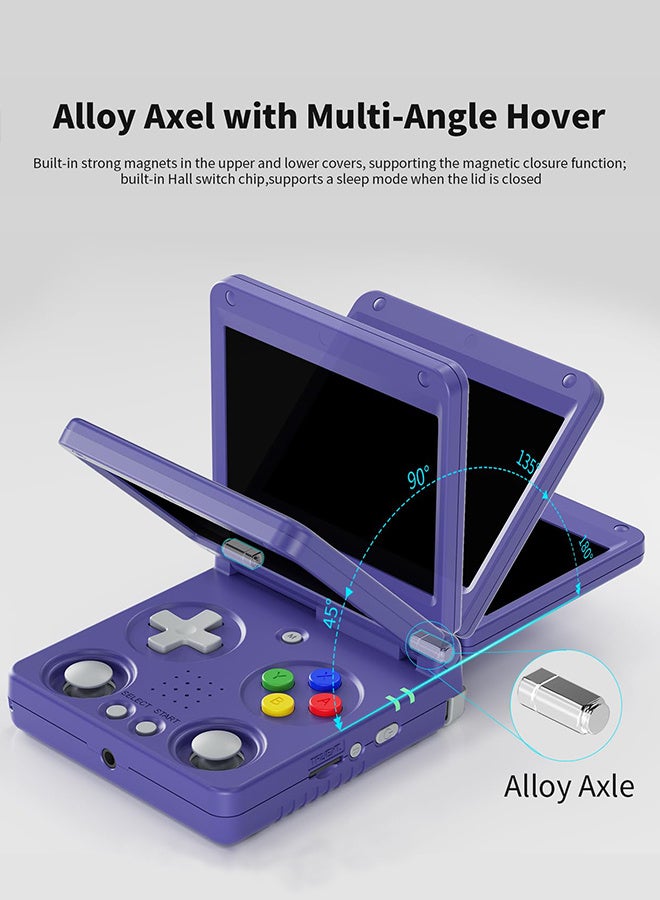 AMPOWN RG34XXSP Retro Handheld Game Console with 2 TF Card 64G&128G, 5000+ Classic Games, 3.4 Inch Ips Screen, Game Searchable, 3300mAh Battery, Portable Pocket Arcade - Image 3