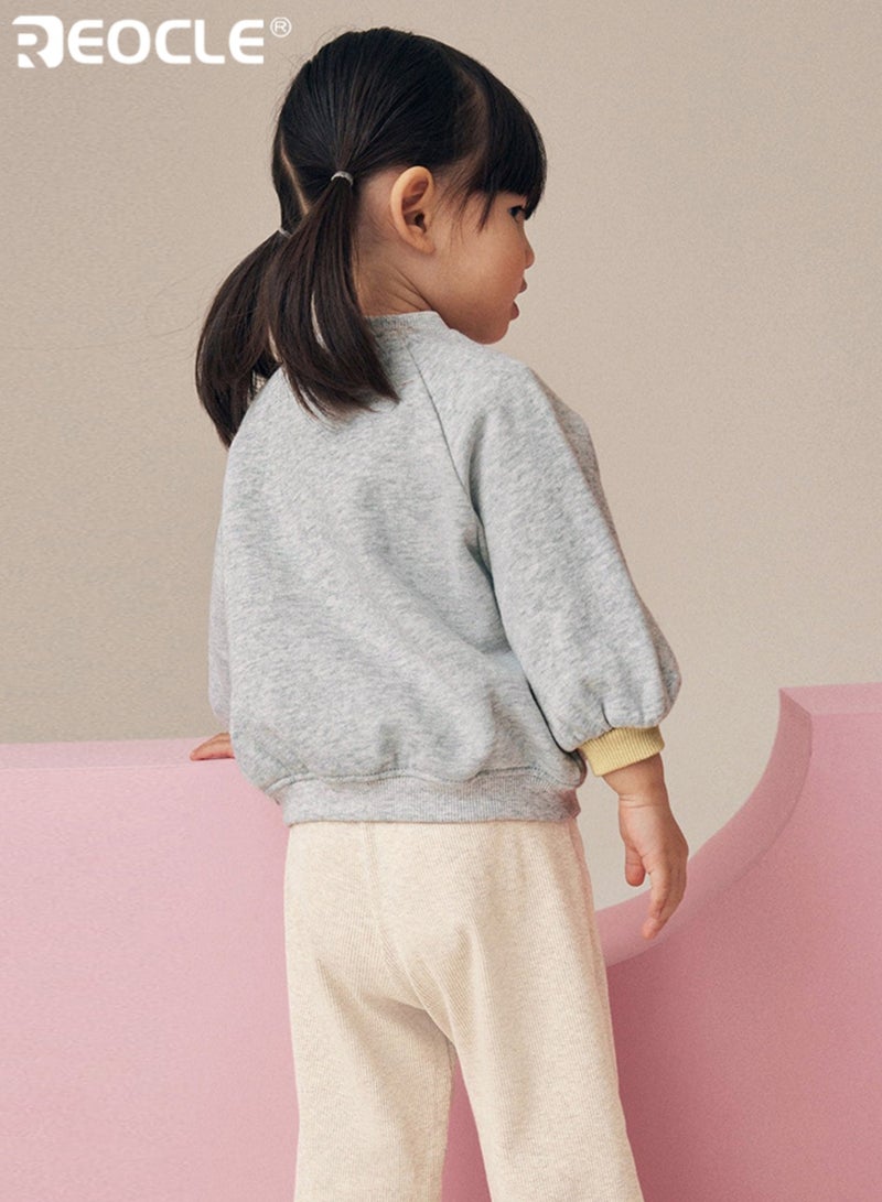 ريوكل سترة قطنية للبنات بتصميم دب ثلاثي الأبعاد مع تفاصيل تطريز رائعة - سترة أطفال مع ميزات زخرفية للارتداء غير الرسمي في الهواء الطلق - Image 3