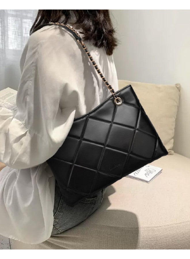 Josiny Women's Bag, Fashionable And Versatile Chain Quilted Tote Bag, Underarm Bag, Crossbody Bag, Women's Handbag - Image 1