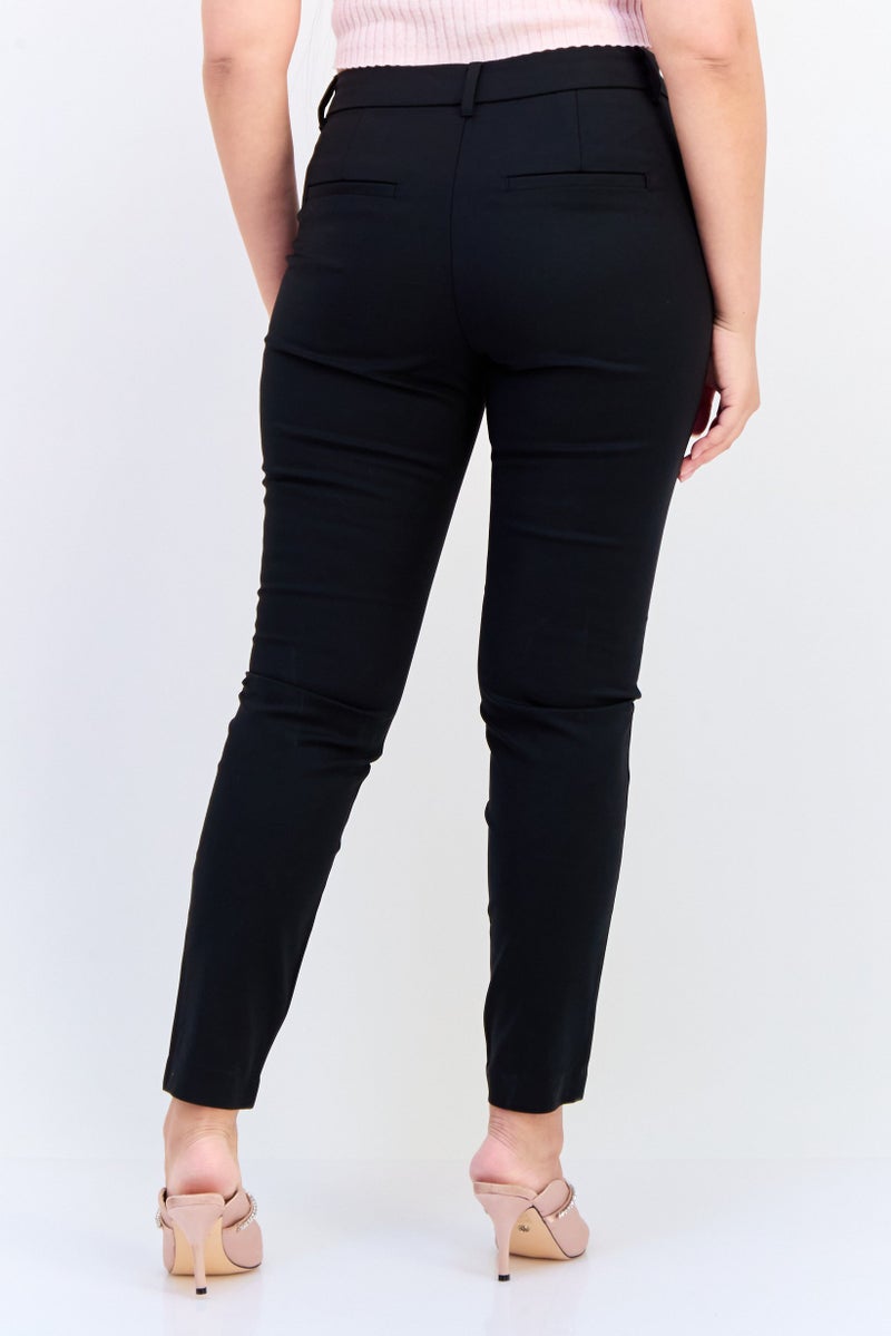 VERO MODA Women Regular Fit Solid 32 Inseam Straight Leg Pants, Black - Image 3