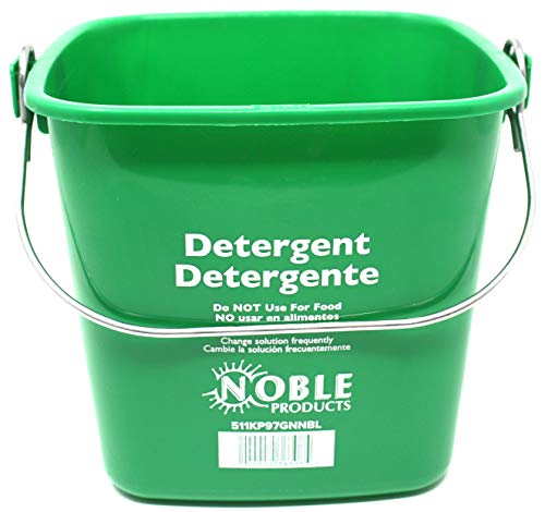 Noble Products Small Green Detergent Bucket 3 Quart Cleaning Pail Set of 3 Square Containers - Image 5