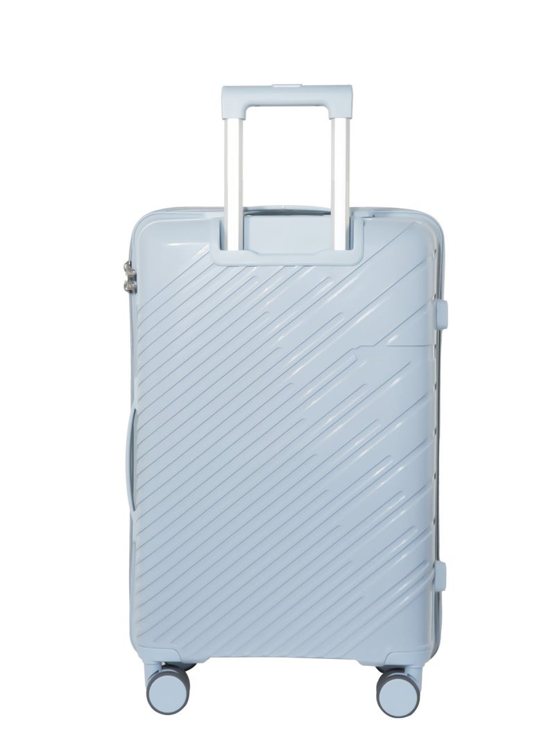 KTMC 3-Piece Polypropylene Luggage Set (20″/24″/28″) Carry-On & Checked Suitcases,  Light Blue, H-8882 - Image 5