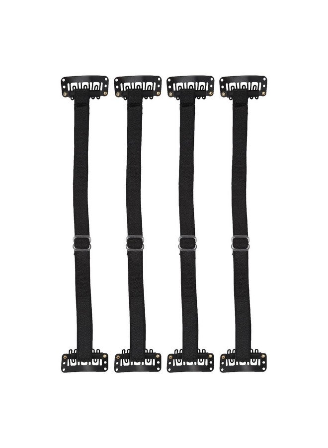 Worem Face Lift Band Easy To Operate Wrinkle Removal Belt 4 Pieces Reusable With Hair Clip For Face Shaping (Black) - Image 1