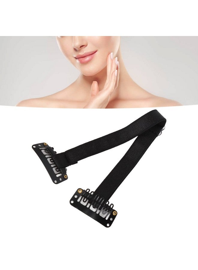 Worem Face Lift Band Easy To Operate Wrinkle Removal Belt 4 Pieces Reusable With Hair Clip For Face Shaping (Black) - Image 2