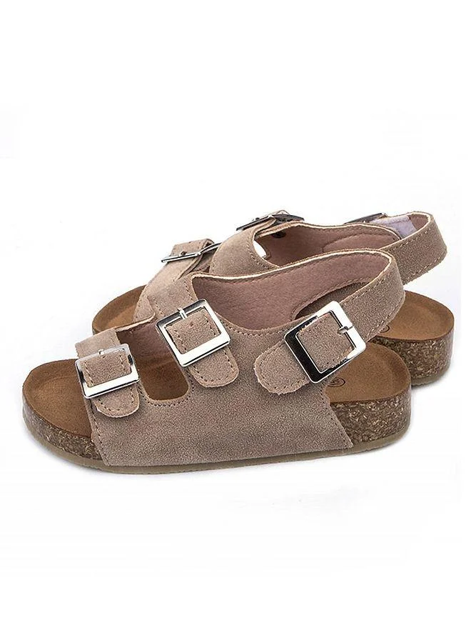 Mark & Mia Mark & Mia Hook & Loop Velcro Closure Sandals - Beige