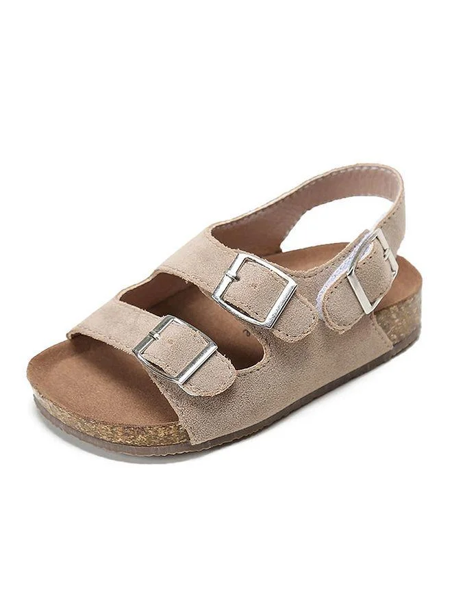 Mark & Mia Mark & Mia Hook & Loop Velcro Closure Sandals - Beige
