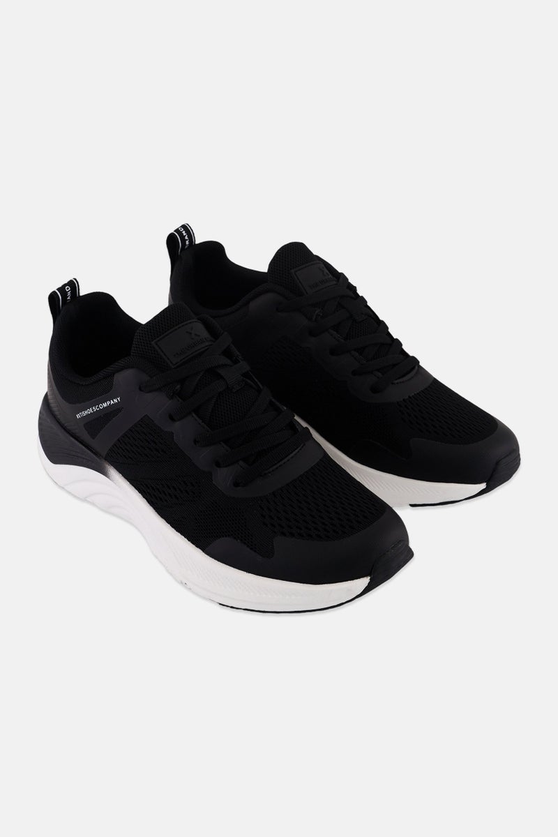 Xti أحذية كاجوال نسائية مزودة بأربطة، سوداء - Image 1