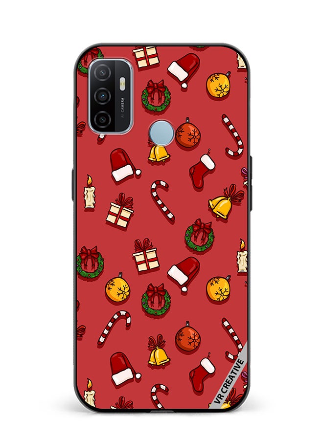 VR CREATIVE Protective Case Cover For Oppo A53 Christmas Symbols Design Multicolour - Image 1