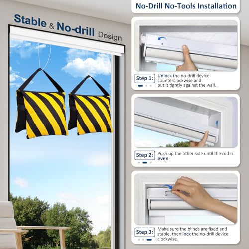 MANSNIX Smart Motorized Blinds with Remote, Cordless No-Drill Automatic Roller Shades, Blackout Electric Blind for Windows, White, 23 x 72 - Image 2