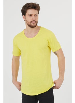 Cool Tarz Cool Style Men's Yellow Dirty Collar Loose T-SHIRT-TCPS001R25  - Image 3
