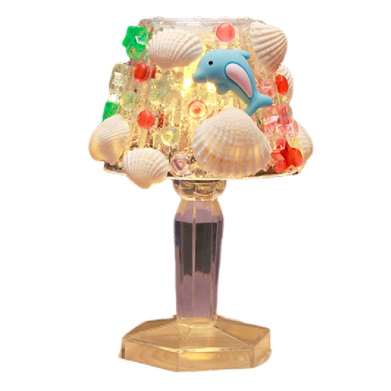 Mosaic Lamp DIY Kit Glass Tiles Stained Glass Night Light - Handmade Mosaic Craft Set for Adults Teens Pink LED Home Decor - Image 1