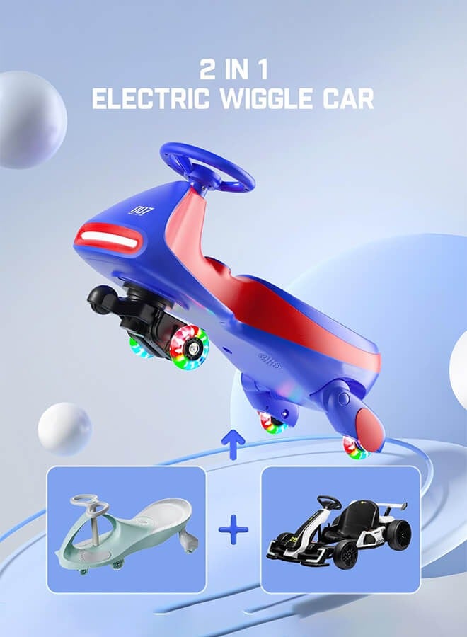 الأورلار سيارة كهربائية 2 في 1 للأطفال، توجيه 360°، سرعة قابلة للتعديل، عجلات مضيئة، بلوتوث – مثالية للمتعة العائلية وهدايا العيد - Image 4